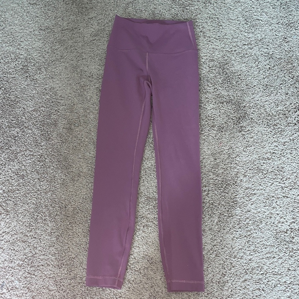lululemon wunder train high rise 25" tight size 4 vintage plum